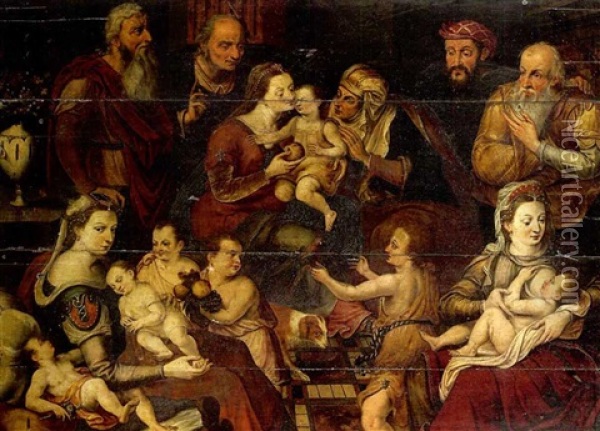 Allegorie De La Charite Oil Painting - Frans Floris the Elder