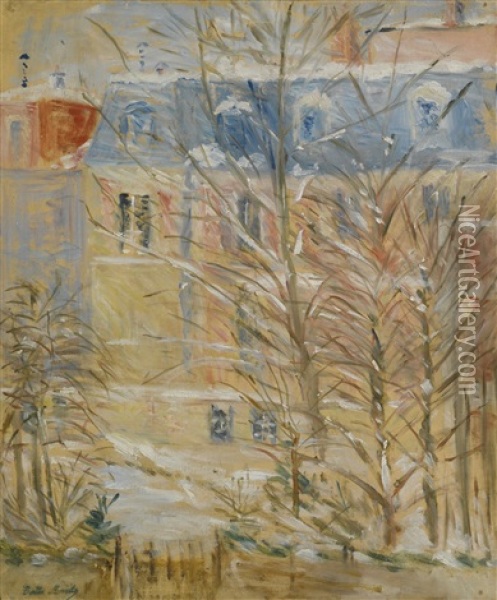 Maisons Sous La Neige Oil Painting - Berthe Morisot