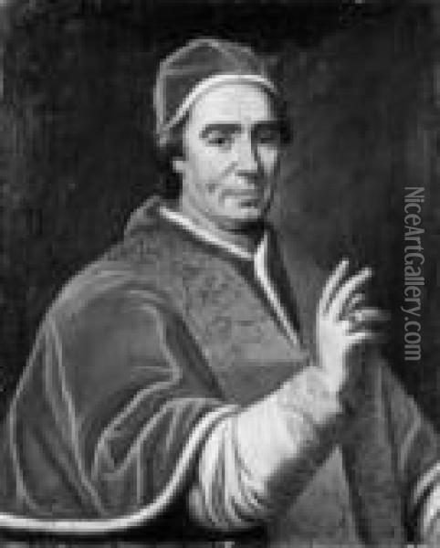 Bildnis Papst Clemens Xiv. Oil Painting - Pompeo Gerolamo Batoni