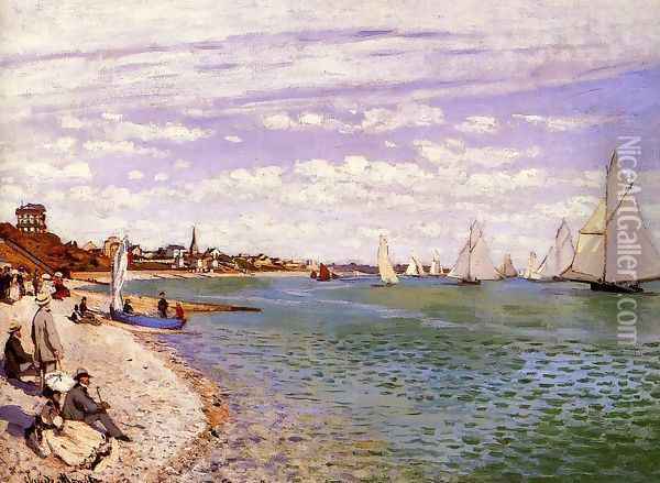 Regatta At Sainte Adresse Oil Painting - Claude Oscar Monet