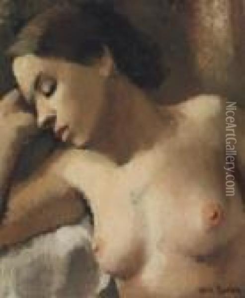 Sleeping Nude Oil Painting - Vera Rockline