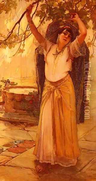 Spanish Lady Oil Painting - F. A. Bridgeman