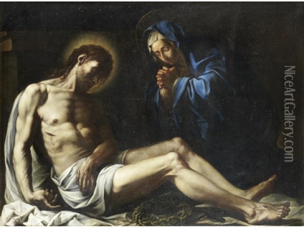 The Pieta Oil Painting - Pier Francesco (il Morazzone) Mazzuchelli