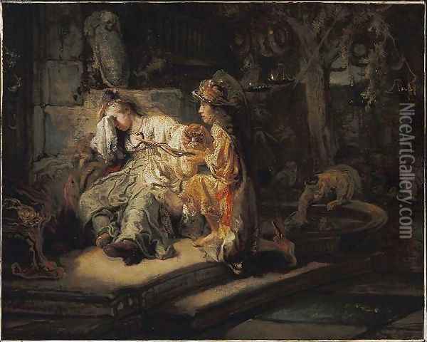 Mercury and Aglauros Oil Painting - Carel Fabritius