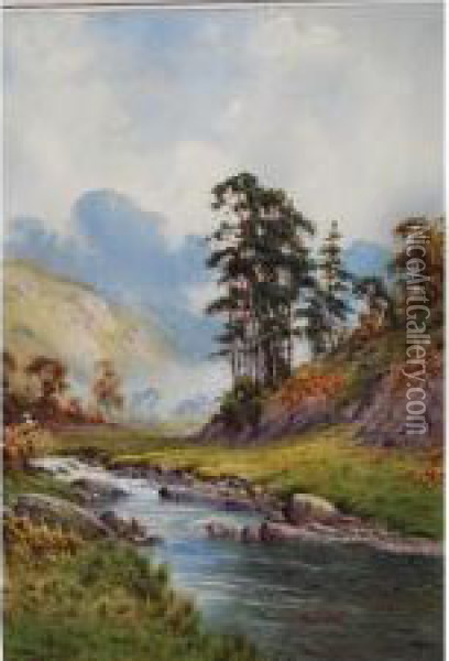 Lake District Scene Oil Painting - Edward Horace Thompson