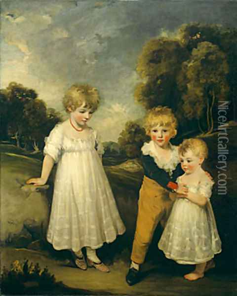 The Sackville Children Oil Painting - John Hoppner