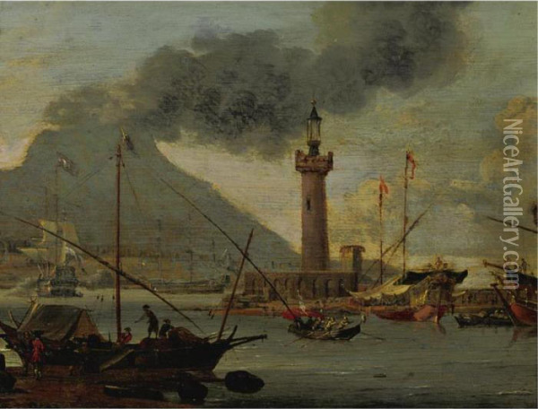 View Of Vesuvius Oil Painting - Abraham Storck