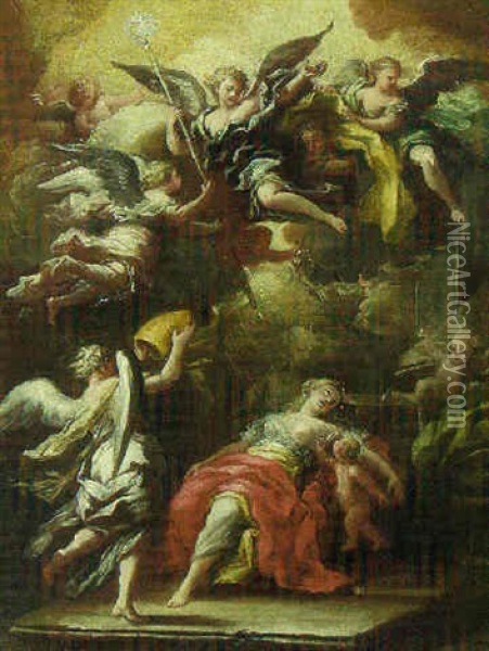The Vision Of Saint Maria Magdalena Dei Pazzi Oil Painting - Giacomo del Po