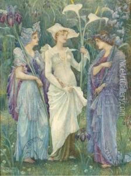 Ensigns Of Spring Oil Painting - Walter Crane