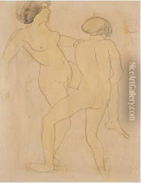 Etude De Mouvements Oil Painting - Auguste Rodin