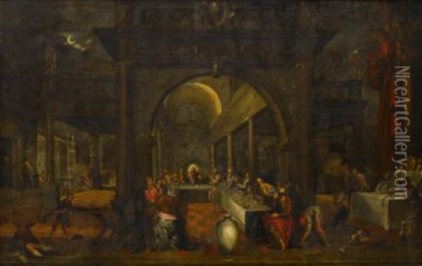 The Last Supper Oil Painting - Joseph Heintz the Younger