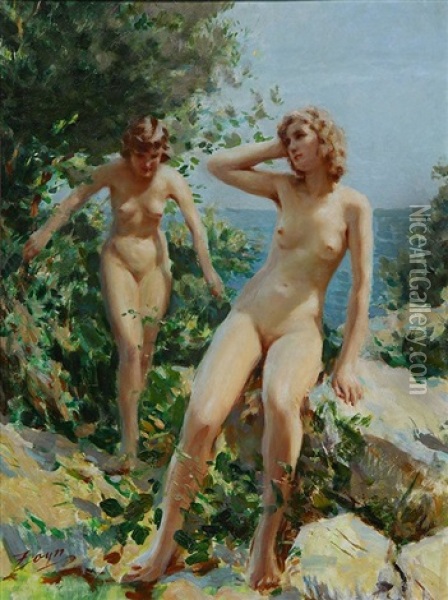 Bathers Oil Painting - Anders Zorn