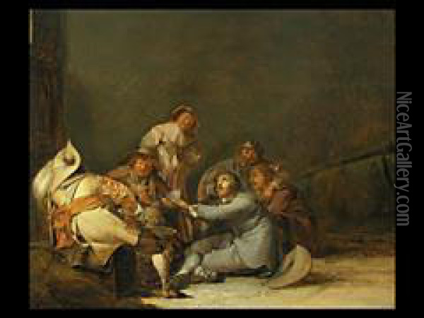 Die Spieler Oil Painting - Pieter Codde