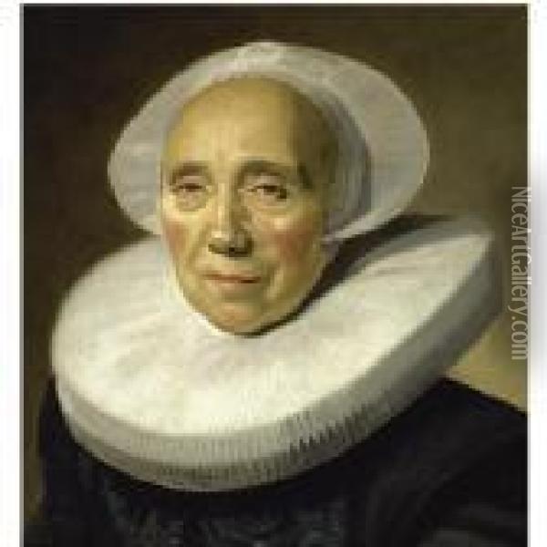 Portrait Of An Old Woman Oil Painting - Frans Hals