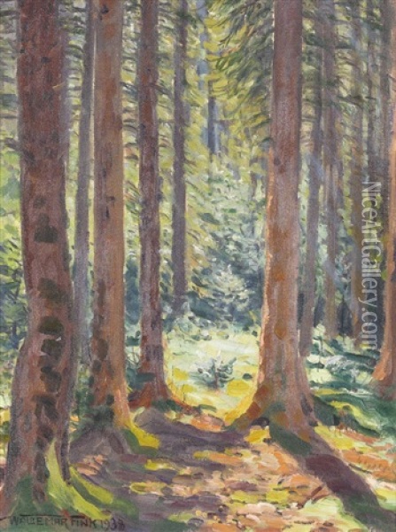 Sommer Im Wald Oil Painting - Waldemar Theophil Fink