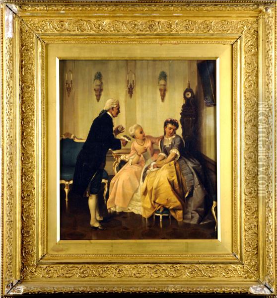Le Billet Doux Oil Painting - Ernest Gustave Girardot