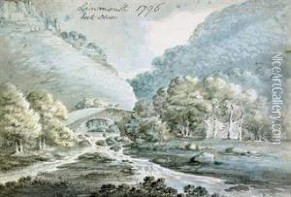 Views Of Devon Including: Ugbrooke House, Chudleigh; Oil Painting - John Swete