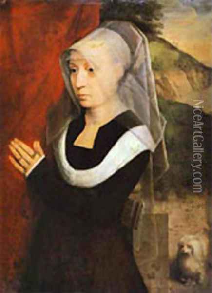 Portrait Of A Praying Woman 1485 Oil Painting - Hans Memling