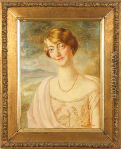 Portrait Of Woman Oil Painting - Eleanor Stuard Wood