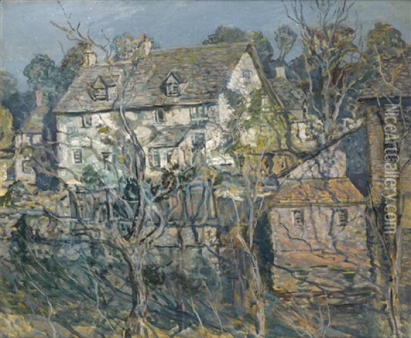 Old Mill House Oil Painting - Walter Elmer Schofield