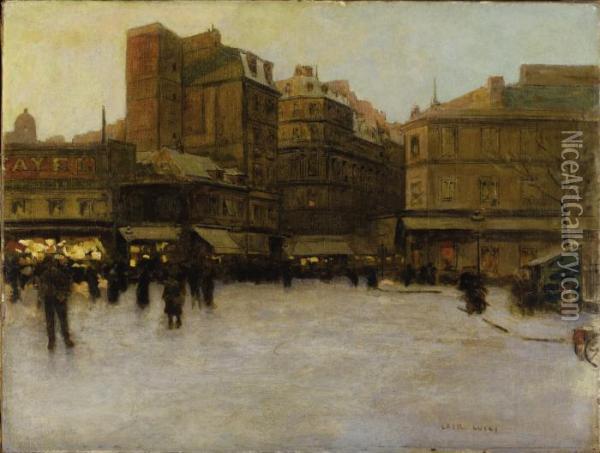 La Place Du Delta, Paris Oil Painting - Luigi Loir