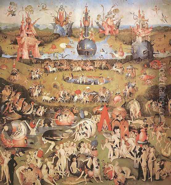Garden of Earthly Delights, central panel of the triptych Oil Painting - Hieronymous Bosch