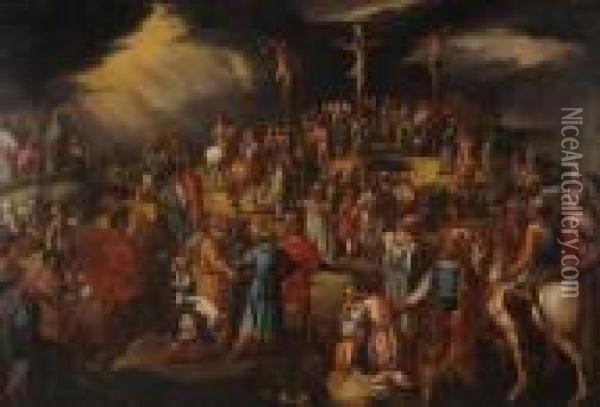 La Crocifissione Oil Painting - Jacopo Bassano (Jacopo da Ponte)