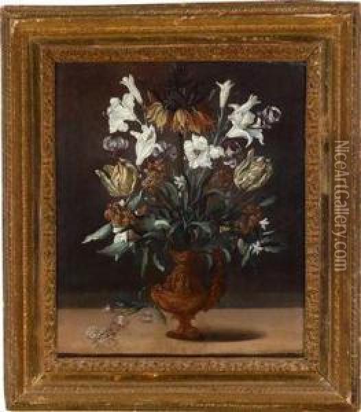 Ein Blumenstraus Mit Tulpen Oil Painting - Guido Cagnacci