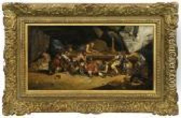 Rauberlager Oil Painting - Eugene Delacroix