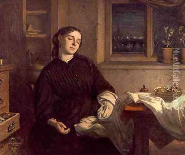 Home Dreams, 1869 Oil Painting - Charles West Cope