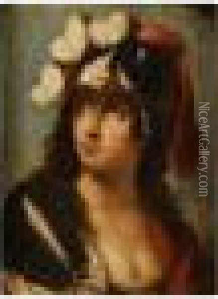 Minerva Oil Painting - Pietro Della Vecchio