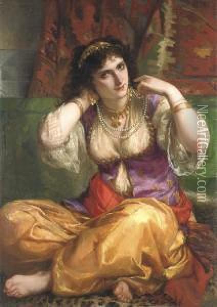 The Odalisque Oil Painting - Charles-Louis Mutler