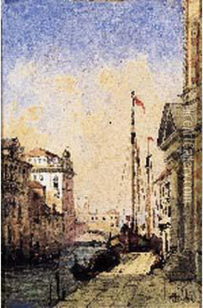 Vue De Venise Oil Painting - William Wyld