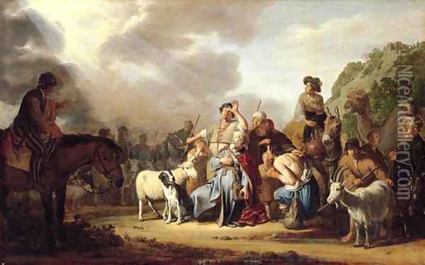 God appearing to Abraham in Schechem Oil Painting - Claes Cornelisz Moeyaert