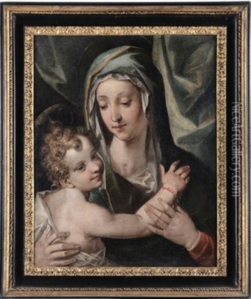 Madonna Col Bambino Oil Painting - Giuseppe Cesari