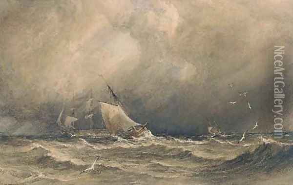 Sea piece Oil Painting - Anthony Vandyke Copley Fielding