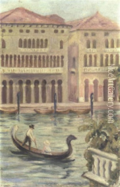 Gondole A Venise Oil Painting - Paule Gobillard