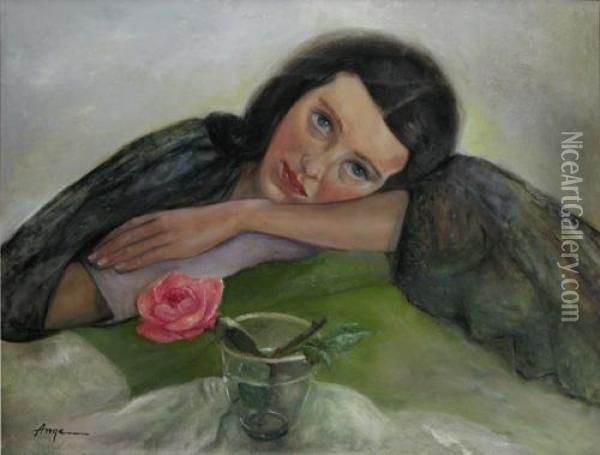 Reverie Oil Painting - Nicolae Angelescu