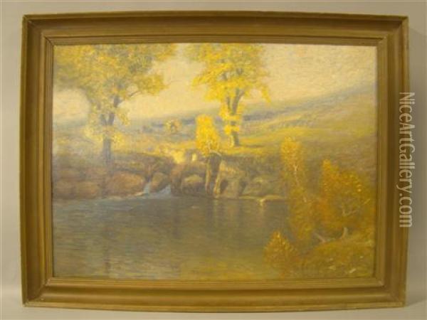 The Pond Oil Painting - Hugh Huntington Howard