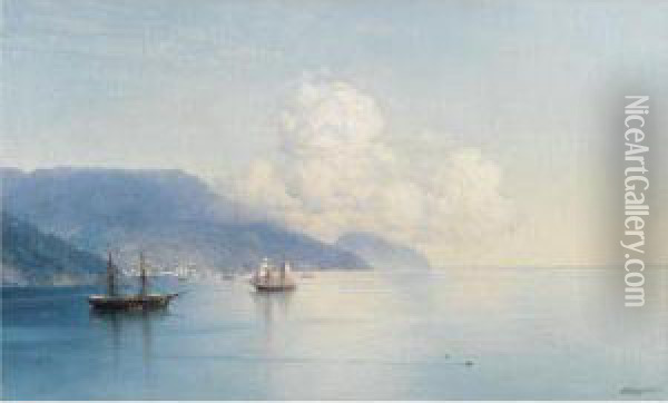 The Bay Of Yalta Oil Painting - Ivan Konstantinovich Aivazovsky