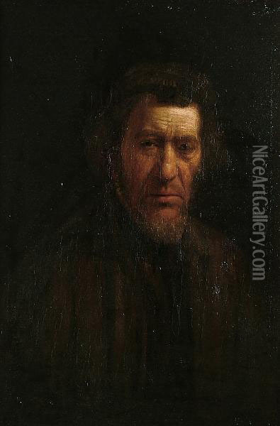 Portrait Of A Rabbi Oil Painting - John Robertson Reid