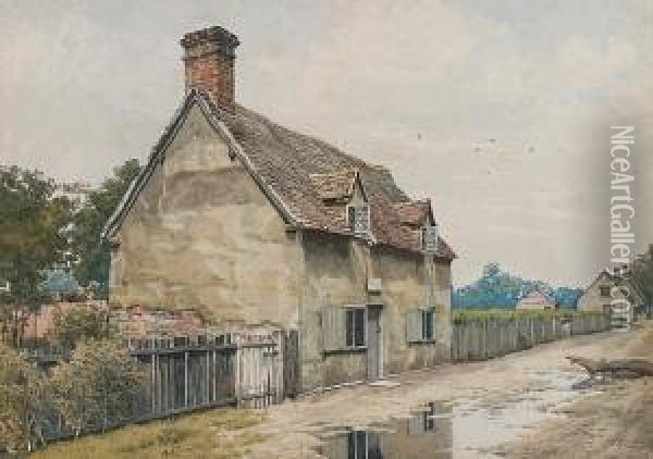 John Bunyan's Cottage, Elstow, Bedfordshire Oil Painting - William Fraser Garden