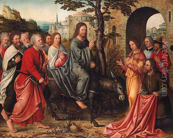 Christ's Entry into Jerusalem Oil Painting - Bernard Van Orley