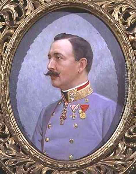 Portrait of the Archduke Otto of Austria (1865-1906), nephew of the Emperor Franz Joseph Oil Painting - Theodor Breidwiser or Breitwieser