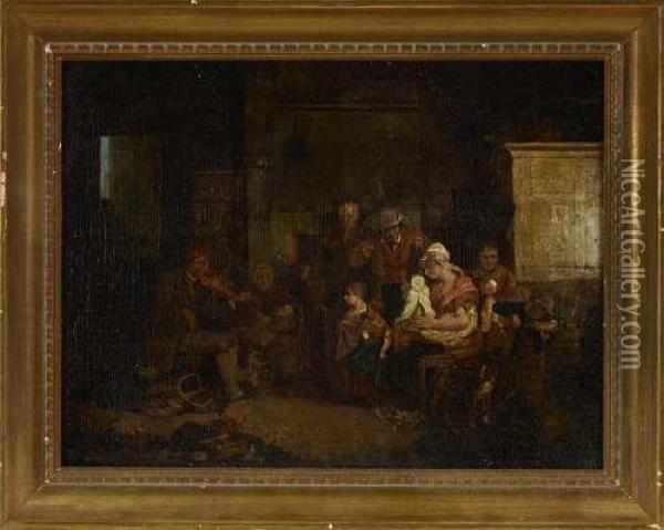 The Blind Fiddler Oil Painting - Sir David Wilkie