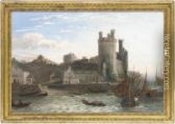 Caernarvon Castle, Wales Oil Painting - William Henry Vernon