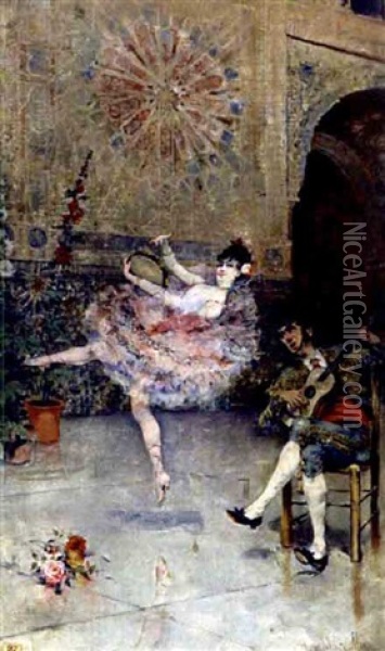 Flamenco Dancer Oil Painting - Harry Humphrey Moore