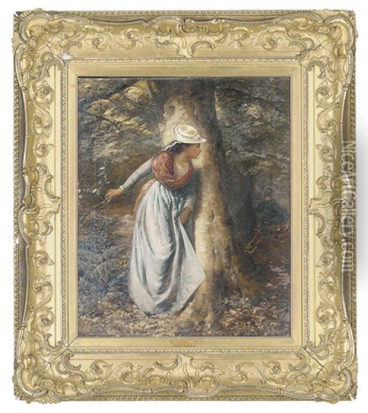 Hide And Seek Oil Painting - Edward John Cobbett