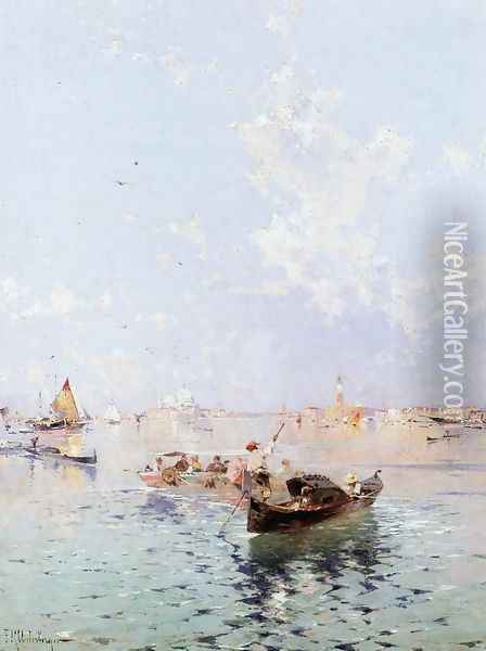 View to Saint Mark's Square, Venice Oil Painting - Franz Richard Unterberger