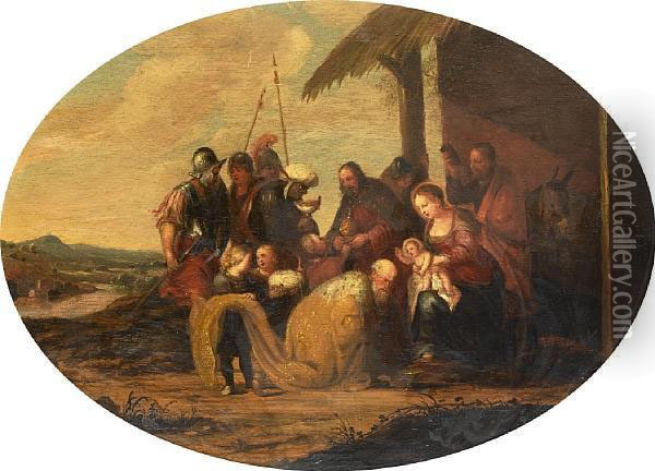 The Adoration Of The Magi Oil Painting - Jacob Willemsz de Wet the Elder